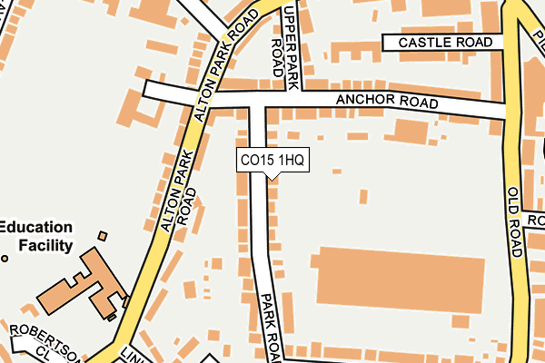 CO15 1HQ map - OS OpenMap – Local (Ordnance Survey)