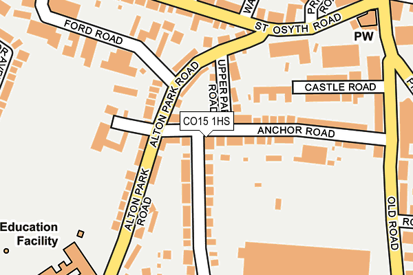 CO15 1HS map - OS OpenMap – Local (Ordnance Survey)