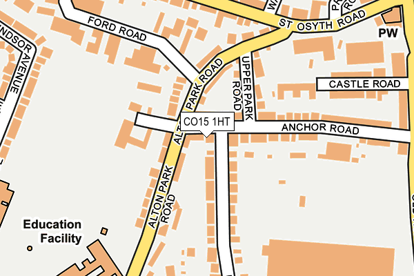 CO15 1HT map - OS OpenMap – Local (Ordnance Survey)