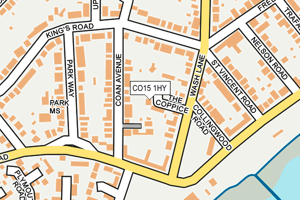CO15 1HY map - OS OpenMap – Local (Ordnance Survey)