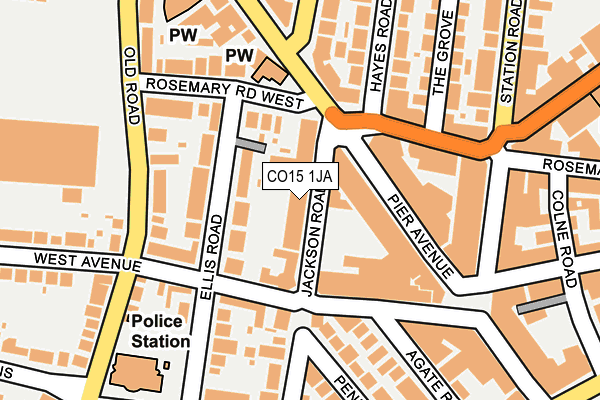 CO15 1JA map - OS OpenMap – Local (Ordnance Survey)