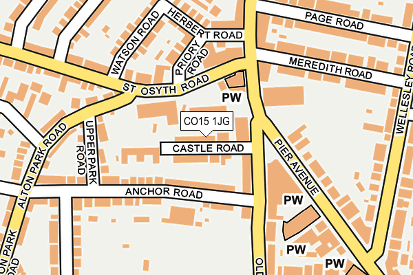 CO15 1JG map - OS OpenMap – Local (Ordnance Survey)
