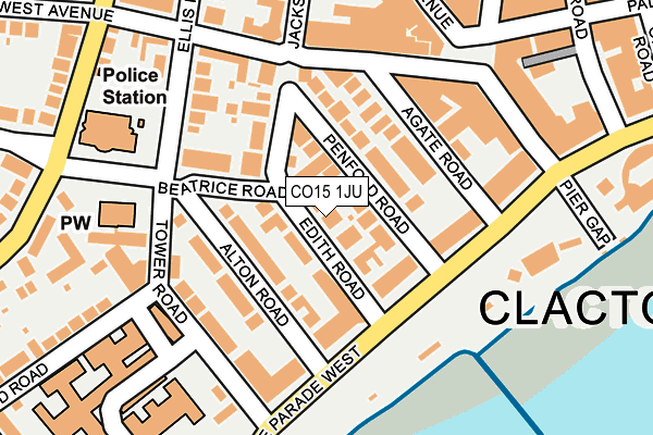 CO15 1JU map - OS OpenMap – Local (Ordnance Survey)