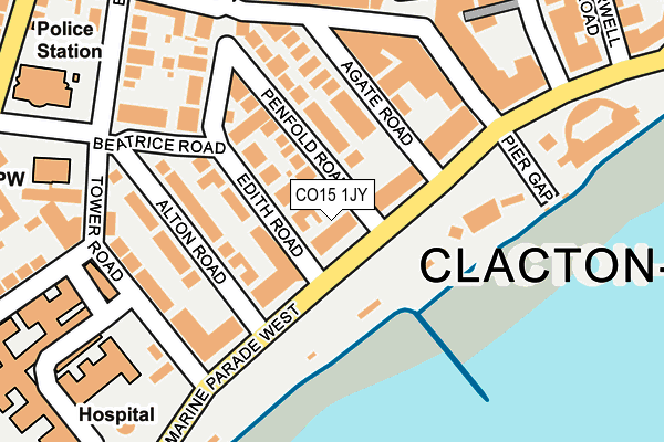 CO15 1JY map - OS OpenMap – Local (Ordnance Survey)