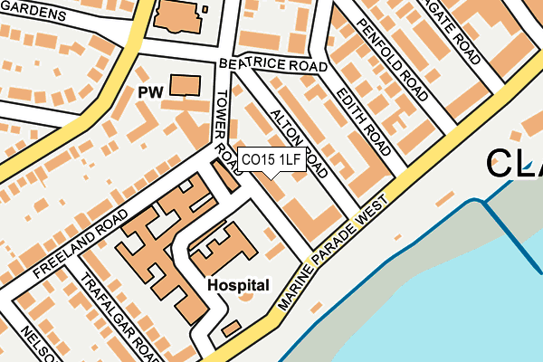 CO15 1LF map - OS OpenMap – Local (Ordnance Survey)