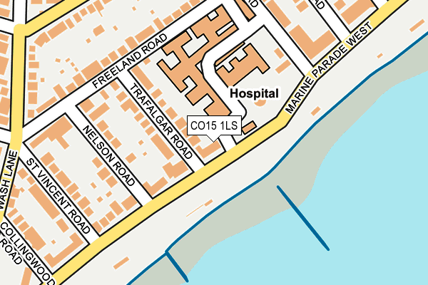 CO15 1LS map - OS OpenMap – Local (Ordnance Survey)