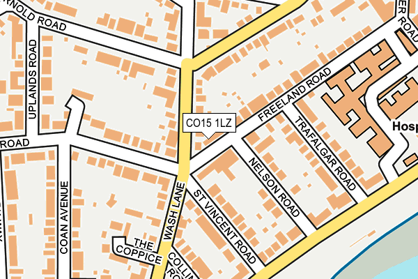 CO15 1LZ map - OS OpenMap – Local (Ordnance Survey)