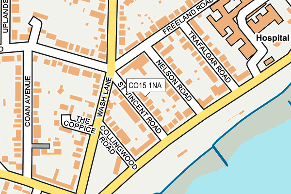 CO15 1NA map - OS OpenMap – Local (Ordnance Survey)