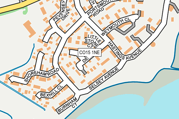 CO15 1NE map - OS OpenMap – Local (Ordnance Survey)