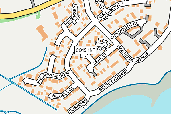 CO15 1NF map - OS OpenMap – Local (Ordnance Survey)
