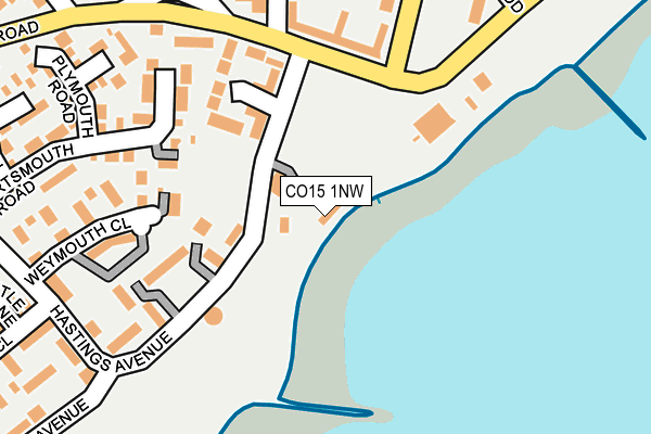 CO15 1NW map - OS OpenMap – Local (Ordnance Survey)
