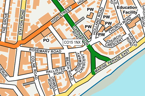 CO15 1NX map - OS OpenMap – Local (Ordnance Survey)