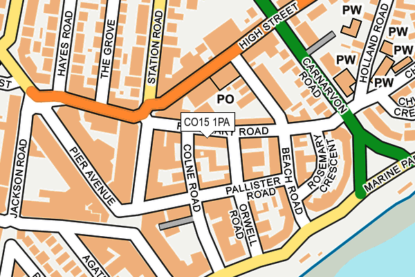 CO15 1PA map - OS OpenMap – Local (Ordnance Survey)