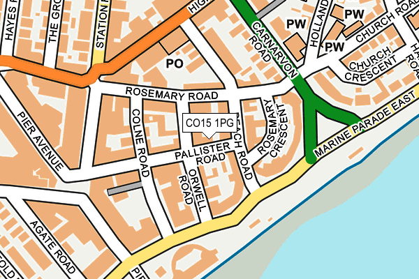 CO15 1PG map - OS OpenMap – Local (Ordnance Survey)