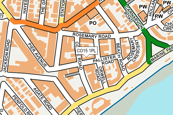CO15 1PL map - OS OpenMap – Local (Ordnance Survey)