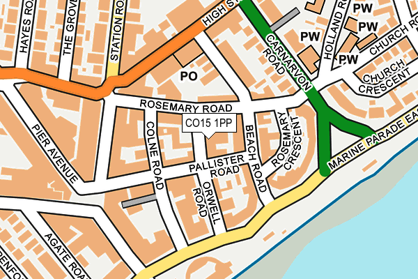 CO15 1PP map - OS OpenMap – Local (Ordnance Survey)