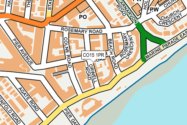 CO15 1PR map - OS OpenMap – Local (Ordnance Survey)