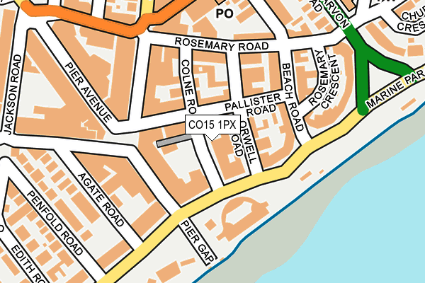 CO15 1PX map - OS OpenMap – Local (Ordnance Survey)