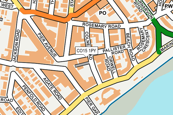 CO15 1PY map - OS OpenMap – Local (Ordnance Survey)