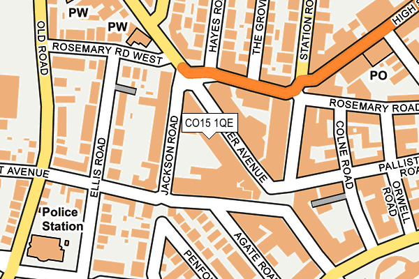 CO15 1QE map - OS OpenMap – Local (Ordnance Survey)