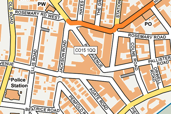 CO15 1QQ map - OS OpenMap – Local (Ordnance Survey)