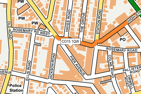 CO15 1QW map - OS OpenMap – Local (Ordnance Survey)