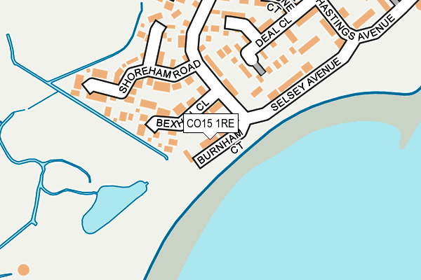 CO15 1RE map - OS OpenMap – Local (Ordnance Survey)