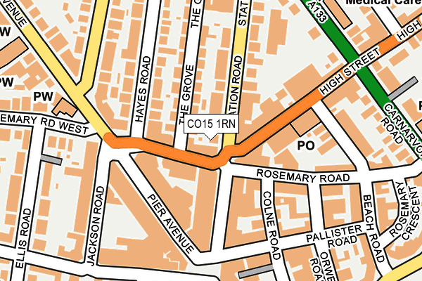 CO15 1RN map - OS OpenMap – Local (Ordnance Survey)
