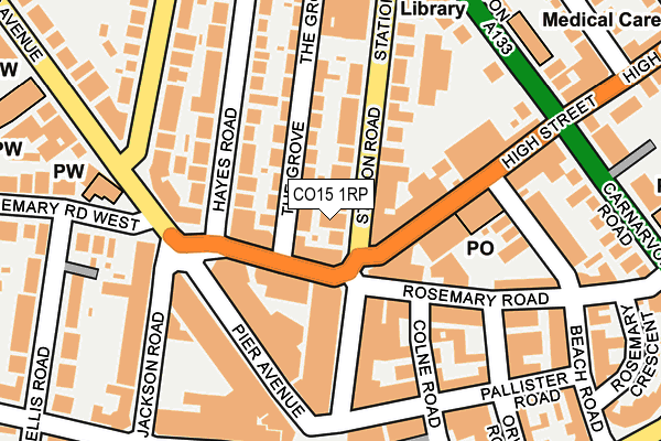 CO15 1RP map - OS OpenMap – Local (Ordnance Survey)