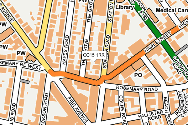 CO15 1RR map - OS OpenMap – Local (Ordnance Survey)