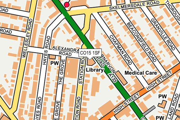 CO15 1SF map - OS OpenMap – Local (Ordnance Survey)