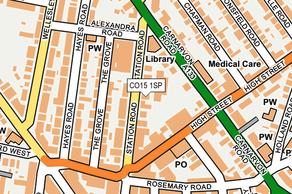 CO15 1SP map - OS OpenMap – Local (Ordnance Survey)