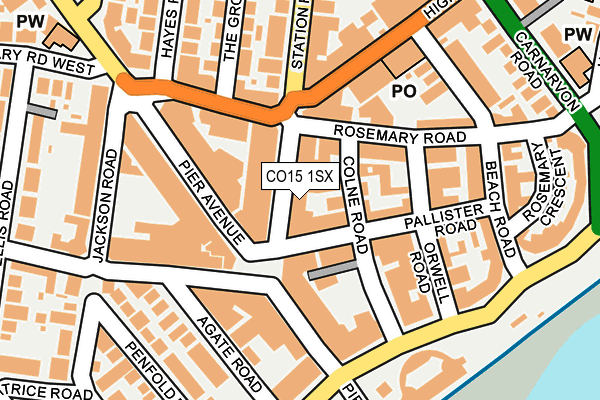 CO15 1SX map - OS OpenMap – Local (Ordnance Survey)