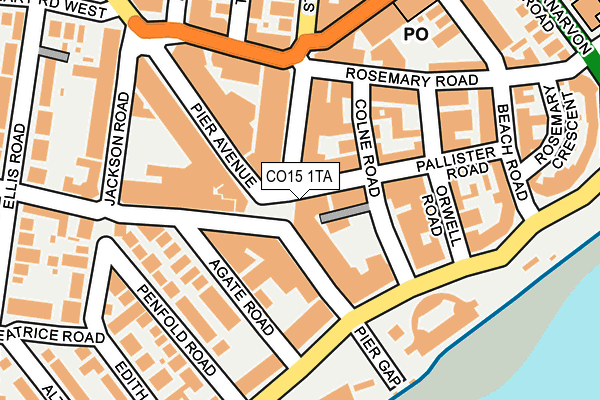 CO15 1TA map - OS OpenMap – Local (Ordnance Survey)