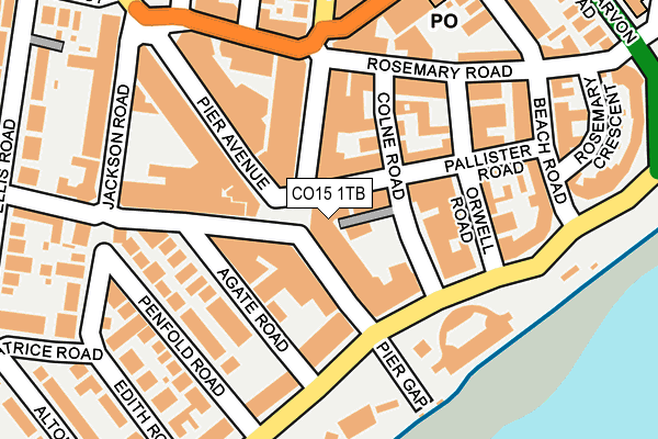 CO15 1TB map - OS OpenMap – Local (Ordnance Survey)
