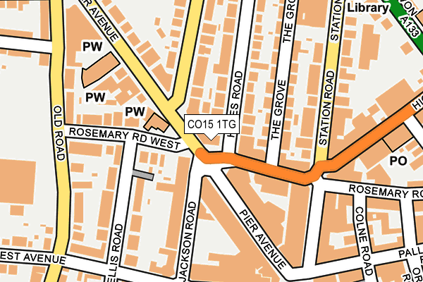 CO15 1TG map - OS OpenMap – Local (Ordnance Survey)