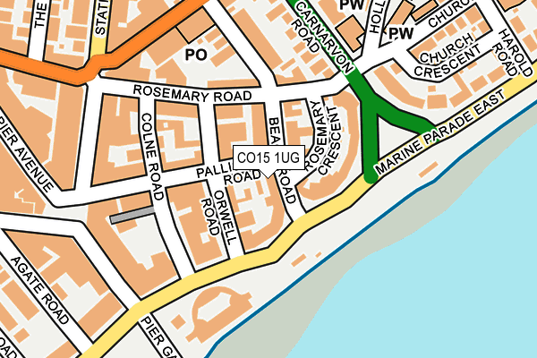 CO15 1UG map - OS OpenMap – Local (Ordnance Survey)
