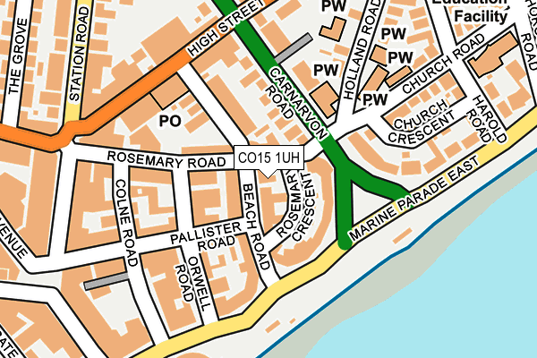 CO15 1UH map - OS OpenMap – Local (Ordnance Survey)