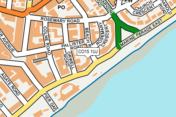 CO15 1UJ map - OS OpenMap – Local (Ordnance Survey)