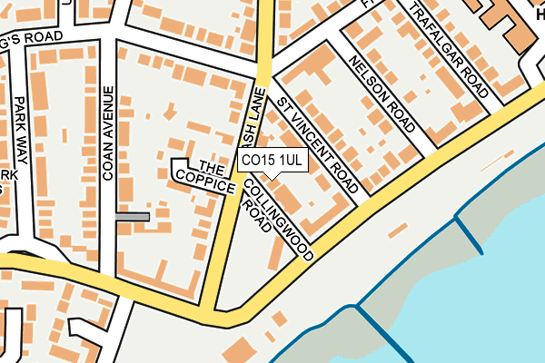 CO15 1UL map - OS OpenMap – Local (Ordnance Survey)