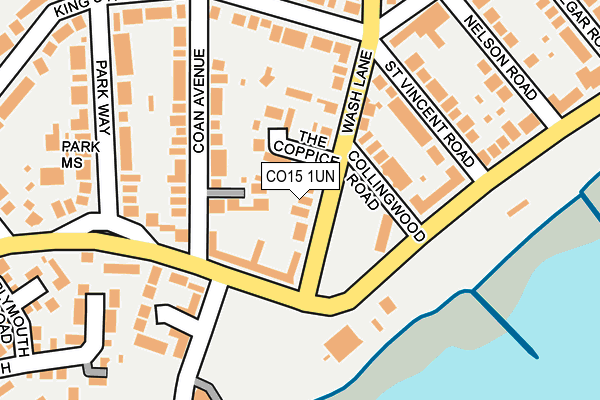CO15 1UN map - OS OpenMap – Local (Ordnance Survey)