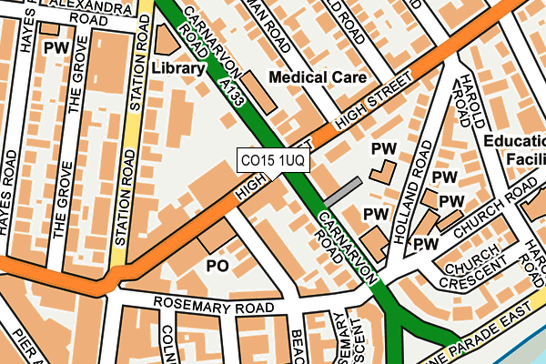 CO15 1UQ map - OS OpenMap – Local (Ordnance Survey)
