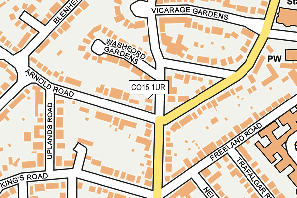 CO15 1UR map - OS OpenMap – Local (Ordnance Survey)