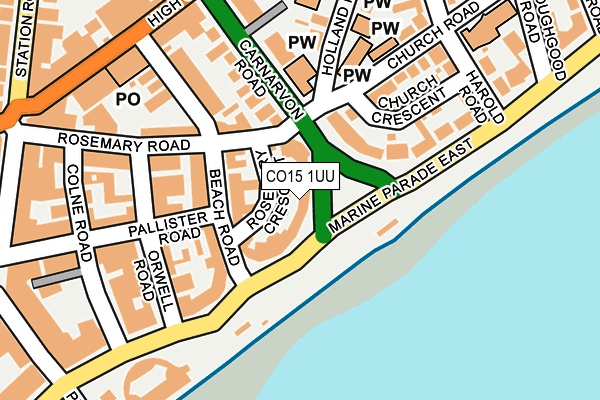 CO15 1UU map - OS OpenMap – Local (Ordnance Survey)