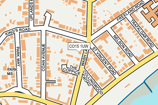 CO15 1UW map - OS OpenMap – Local (Ordnance Survey)
