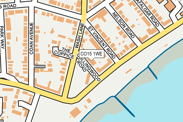 CO15 1WE map - OS OpenMap – Local (Ordnance Survey)