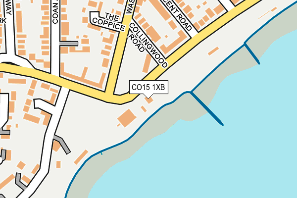 CO15 1XB map - OS OpenMap – Local (Ordnance Survey)