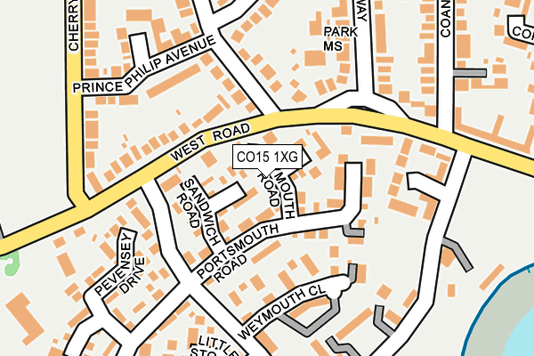 CO15 1XG map - OS OpenMap – Local (Ordnance Survey)