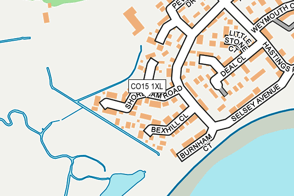 CO15 1XL map - OS OpenMap – Local (Ordnance Survey)