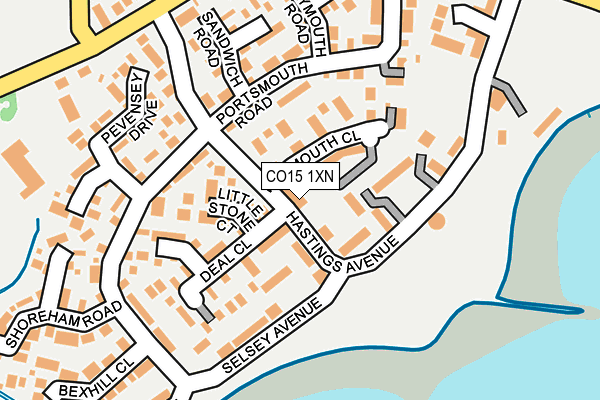 CO15 1XN map - OS OpenMap – Local (Ordnance Survey)